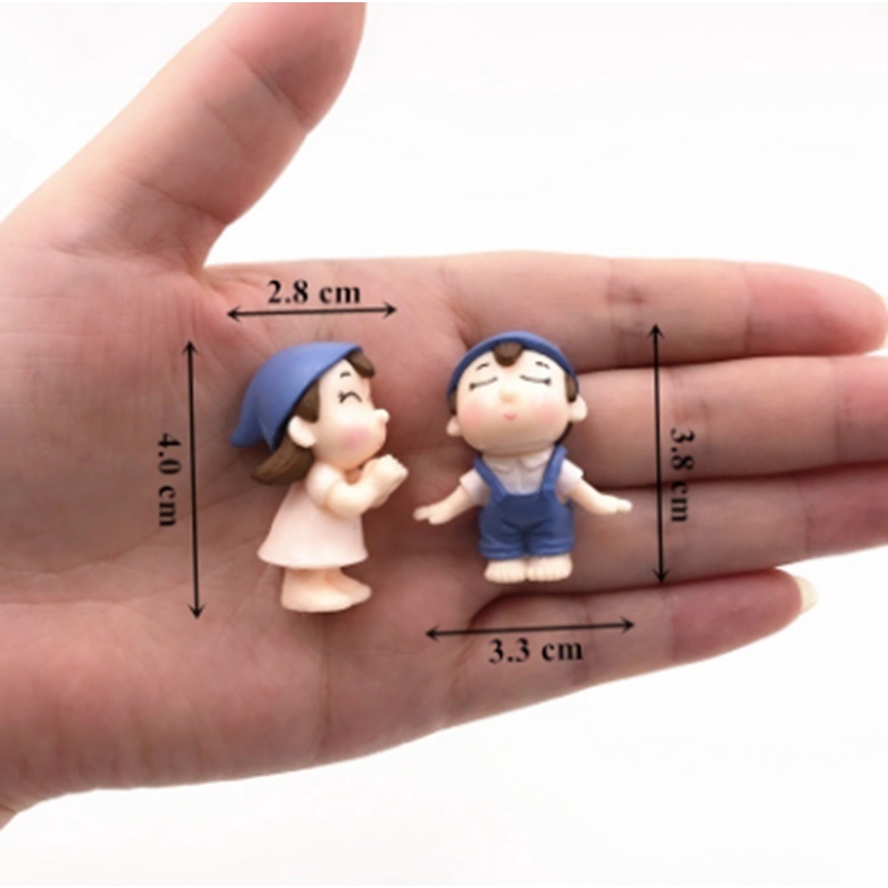 Set 2 mô hình cặp đôi đáng yêu xinh xắn để trang trí sân vườn