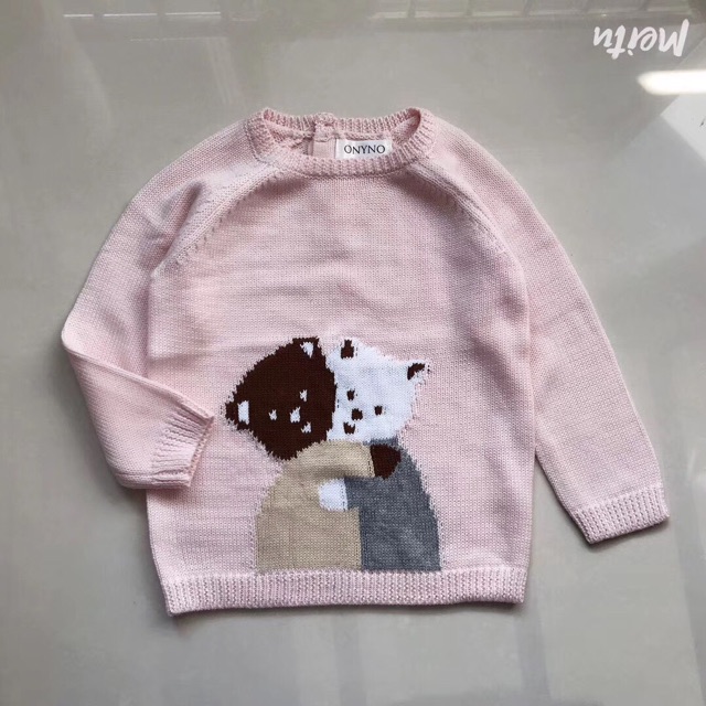 Áo Len Bé Trai Bé Gái Hình Gấu Cho Bé 2-6 Tuổi