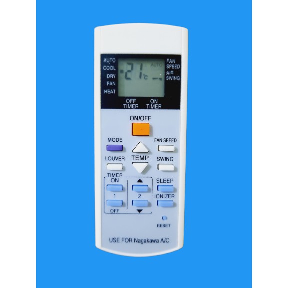 Remote Điều khiển từ xa điều hòa Nakagawa-Dùng cho các dòng Nakagawa NIS-C NS-C NIS-A NS-A 1và 2 chiều Inverter-Hàng tốt
