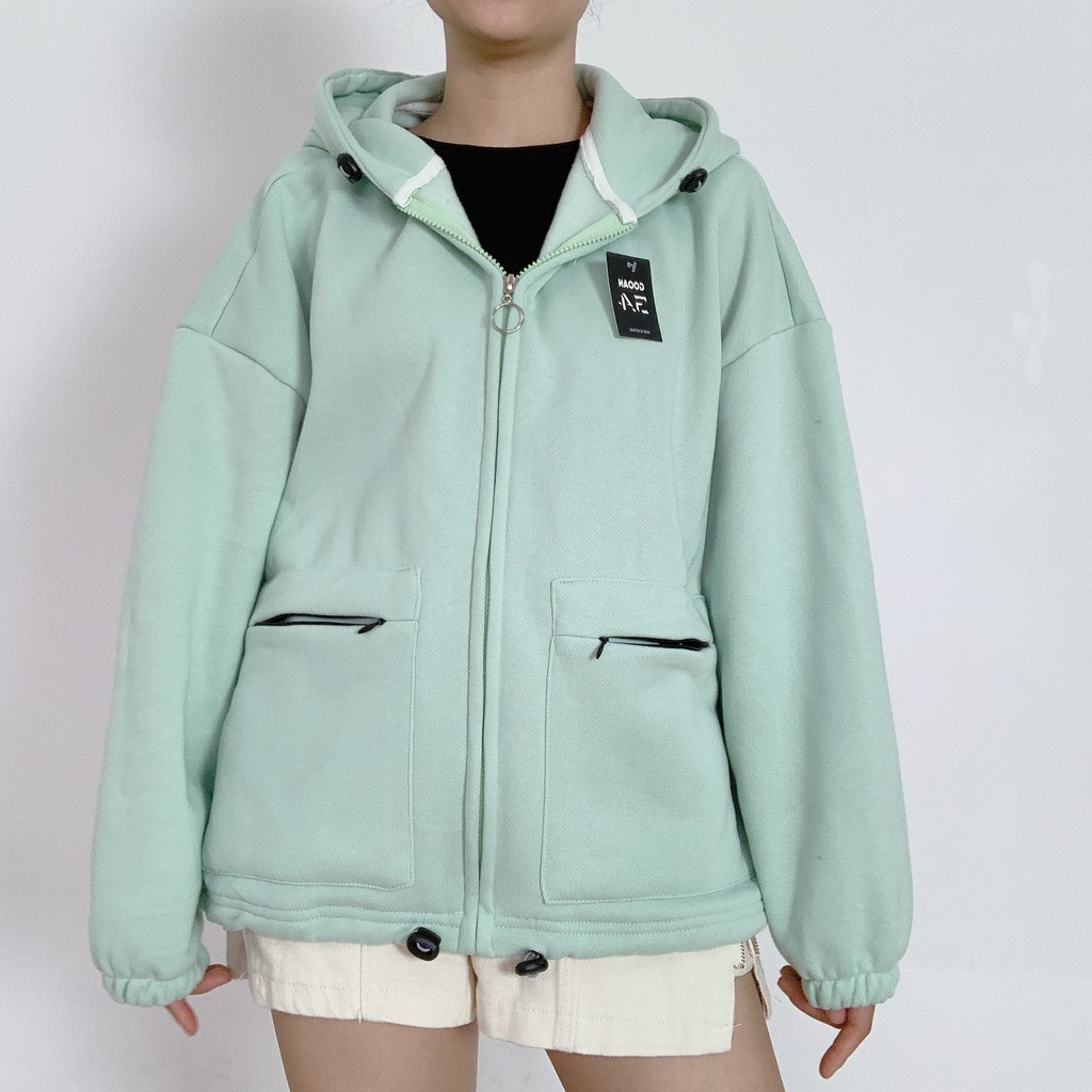 Áo khoác nữ nỉ chống nắng form rộng Popy ulzzang unisex -Gooan | BigBuy360 - bigbuy360.vn
