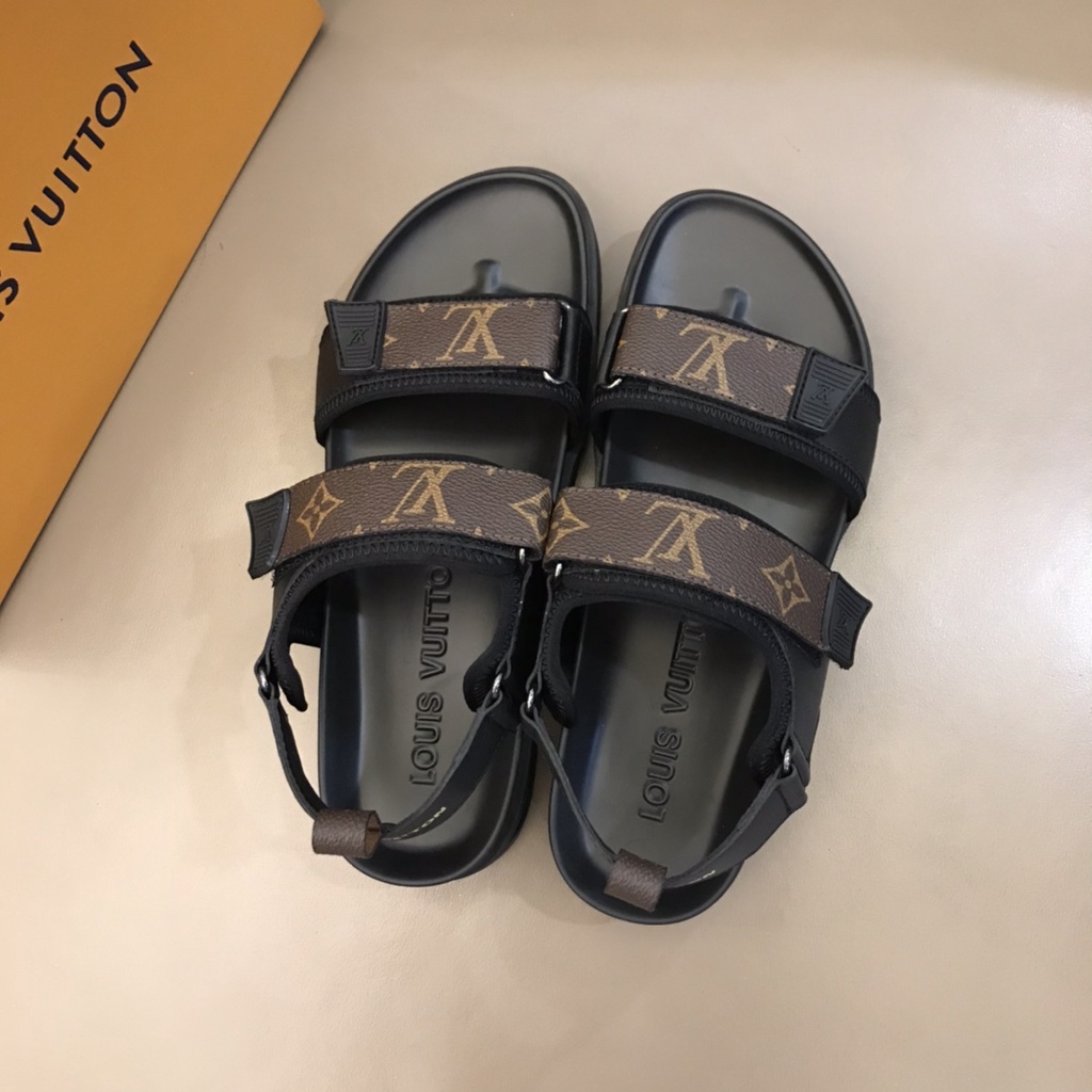 Xăng-đan nam da thật thời trang cao cấp Louis Vuitton LV phong cách trẻ trung, thời thượng