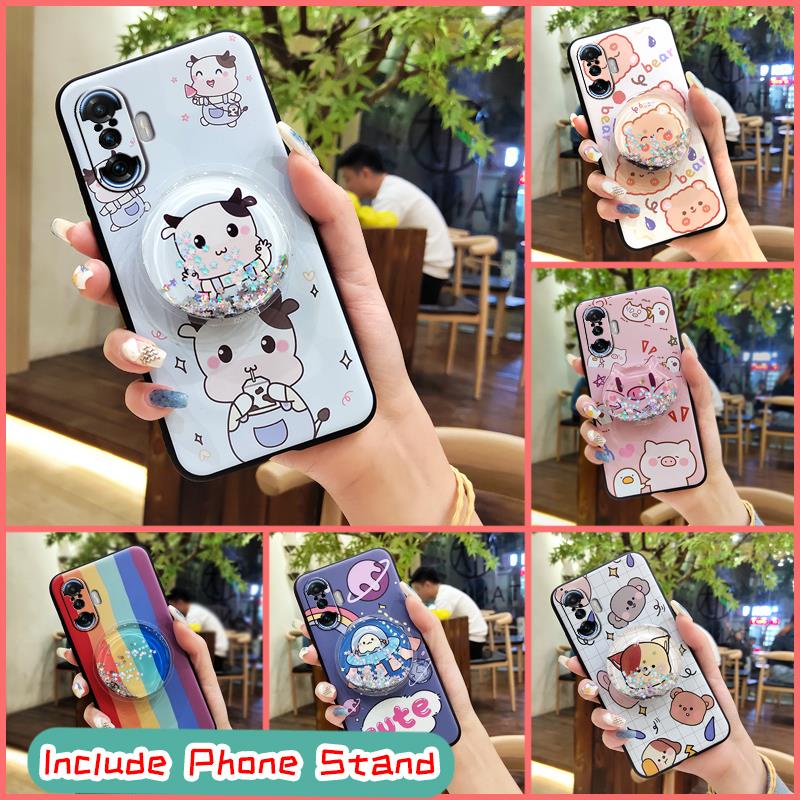 Ốp Điện Thoại TPU Mềm Dễ Thương Chống Nước Có Giá Đỡ Cho Xiaomi Redmi K40