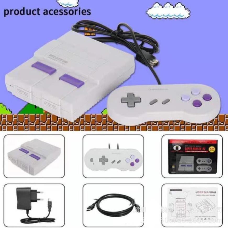 Máy chơi game 8 bit HDMI SUPER mini SN-02 Có 821 trò chơi trong thẻ nhớ -  SNES HDMI 821 trò không trùng