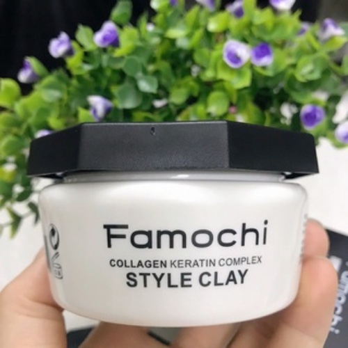 Sáp vuốt tóc FAMOCHI CLAY WAX 100gr tạo kiểu giữ nếp cho tóc. HÀNG CHÍNH HÃNG. AI Store