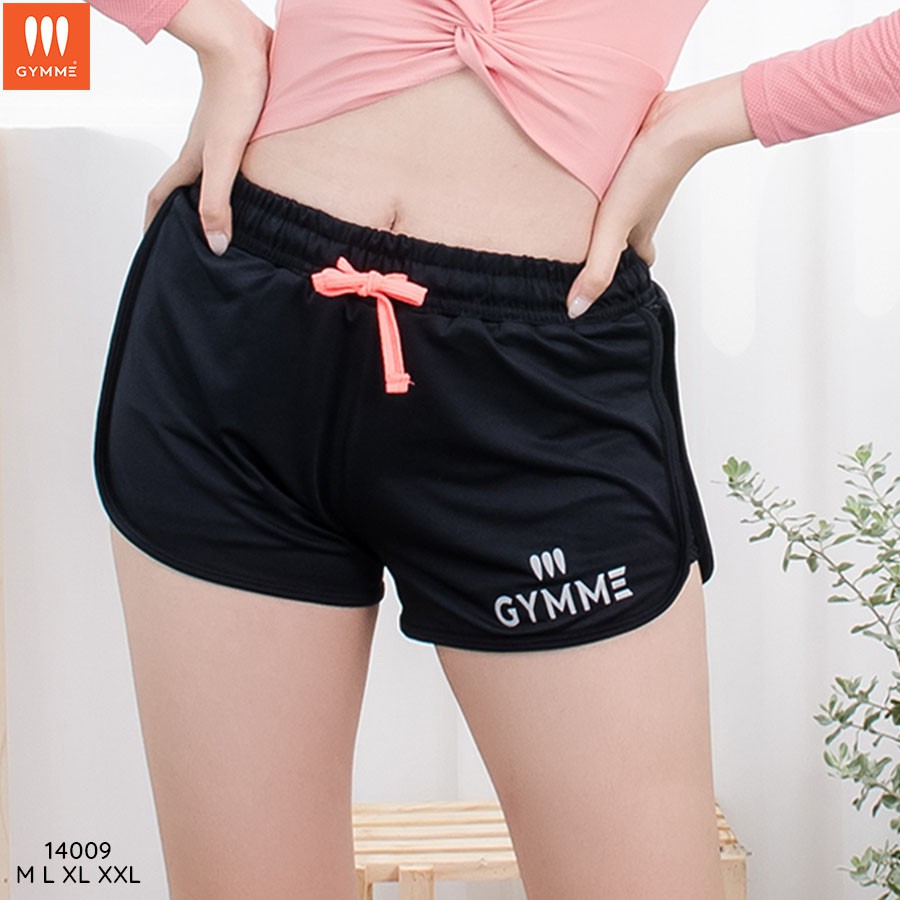 Quần short thể thao nữ ngắn GYMME tập gym, yoga phối lưới - 14009