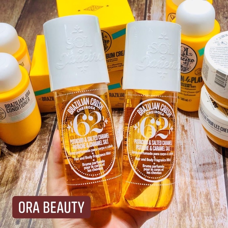 Xịt thơm cơ thể Sol De Janeiro Brazilian Crush Cheirosa ’62 Bum Bum Hair & Body Fragrance Mist