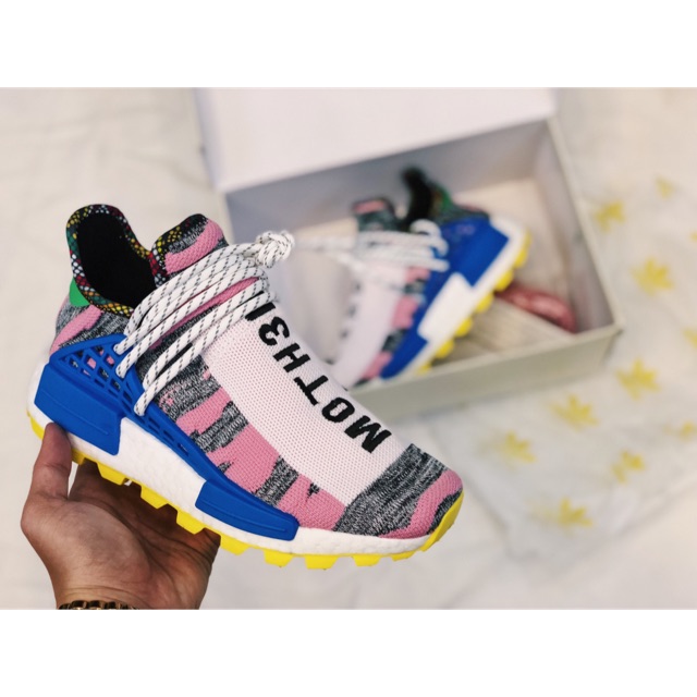 Giày NMD Human Race Boost ép cao cấp bền êm nhẹ (Hồng)