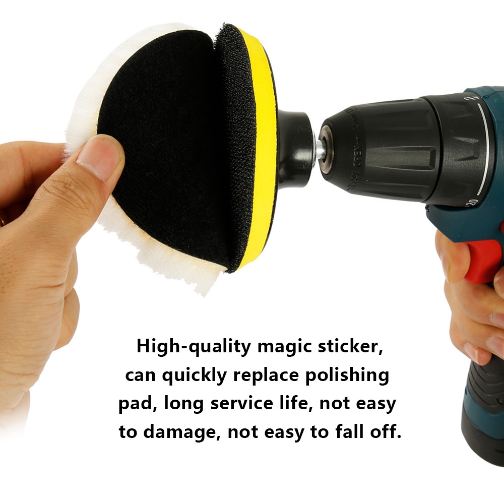 Bộ 5 Miếng Vải Len Tròn 6 inch Đánh Bóng Xe Hơi Chuyên Dùng