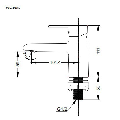 Vòi Chậu Rửa lavabo lạnh TOTO TVLC101NSR, chính hãng