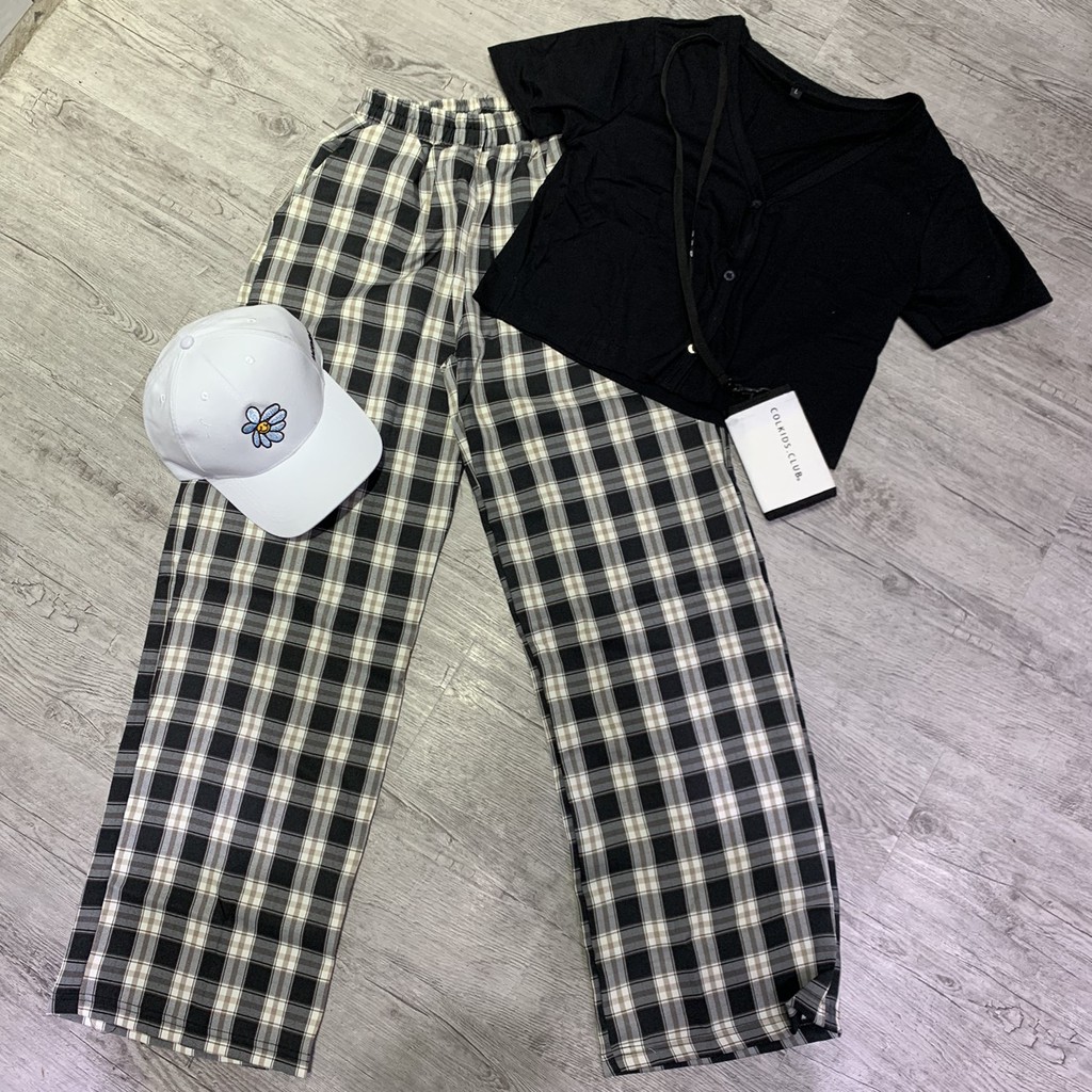 Quần PANT CARO ỐNG RỘNG v6