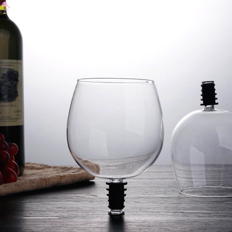 LL Wine Glass Turns Your Bottle Into A Glass Transparent Portable for Home Party