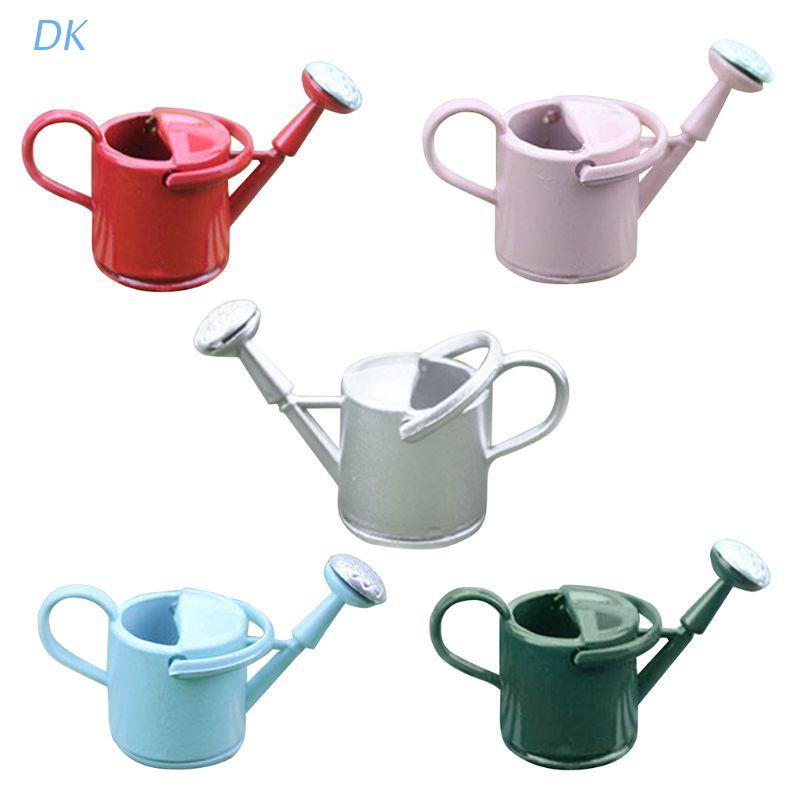 DK Mini Watering Can Pot For 1/6 1/12 Miniature Doll House Accessories Model Simulation Tools Toy Decoration