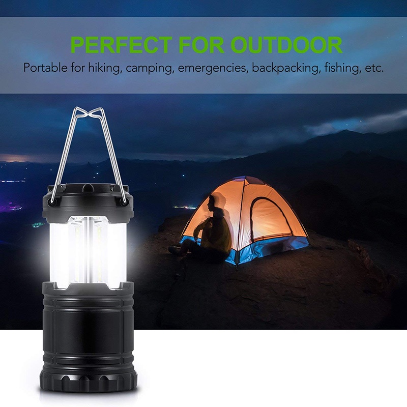 Đèn LED cắm trại 2Gói Portable Treo Collapsible Mini Đèn lồng Đèn pin LED siêu sáng Đèn LED cầm tay
