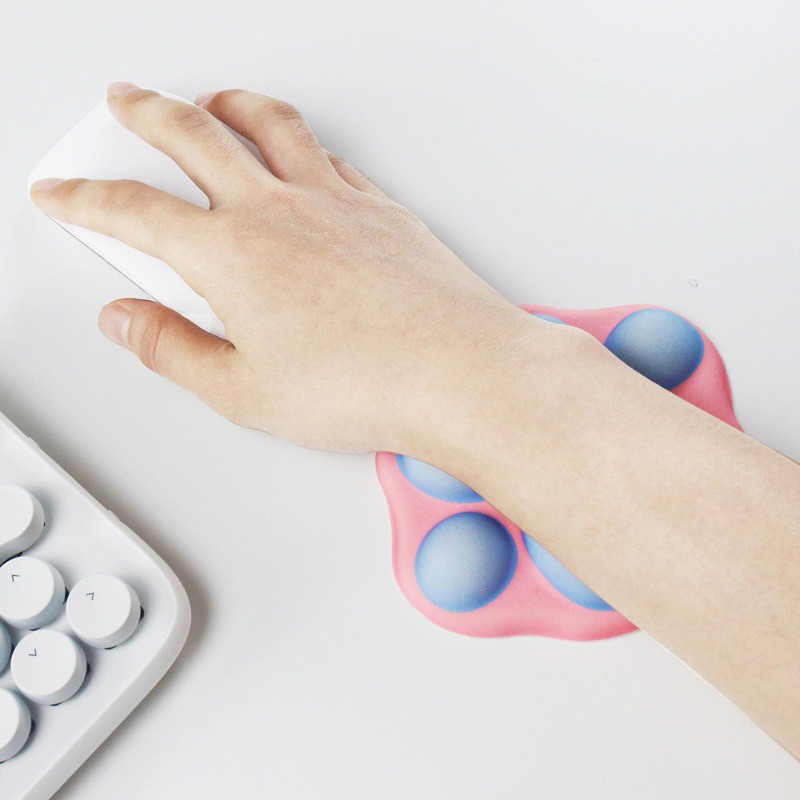 Đệm Kê Tay Sử Dụng Chuột Hình Bàn Chân Mèo 3D Bằng Xốp Chống Trượt