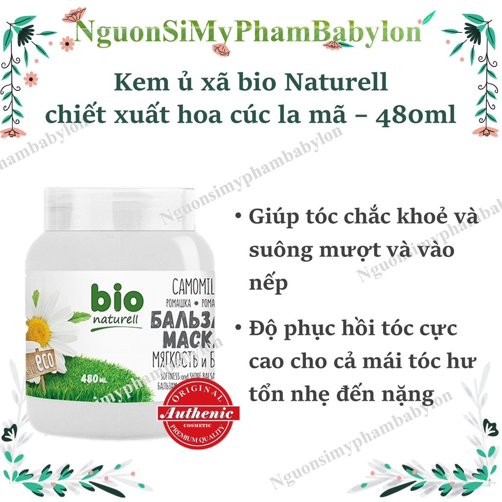 Ủ tóc xả tóc Bio Naturell siêu mềm mượt chắc khoẻ tóc