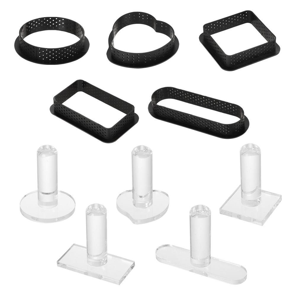 CONOPERY Khuôn Làm Bánh Tart Hình Oval / Vuông Độc Đáo Tiện Dụng Cho Nhà Bếp