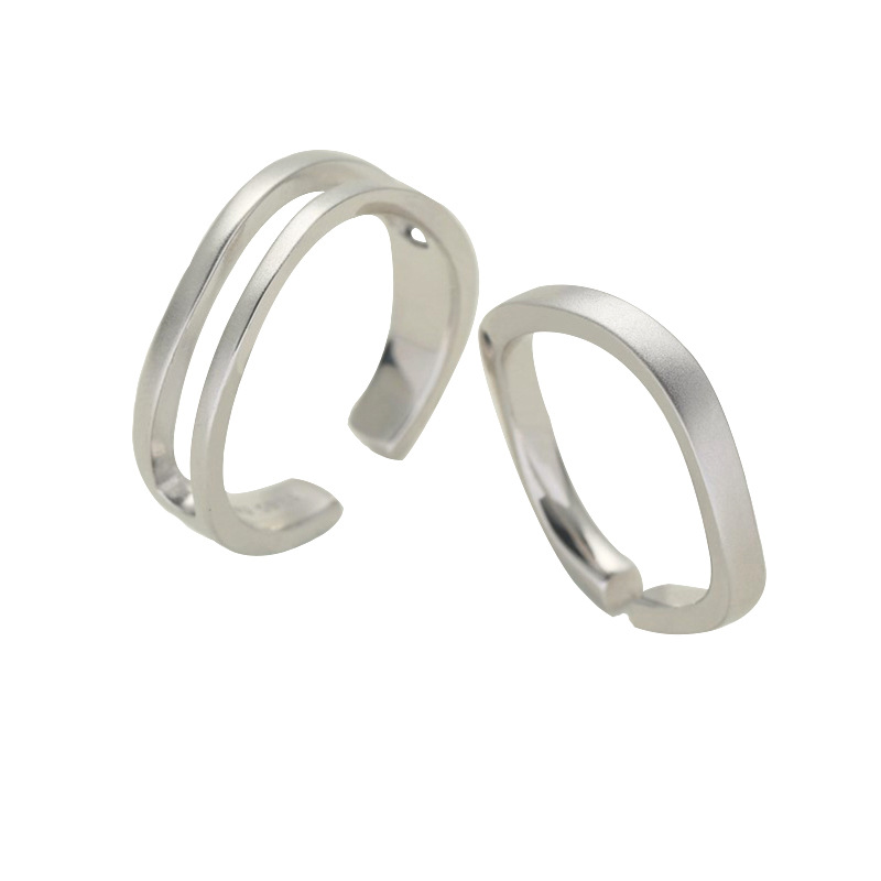 Couple's Ring 925 Silver Simple Fashion Personality