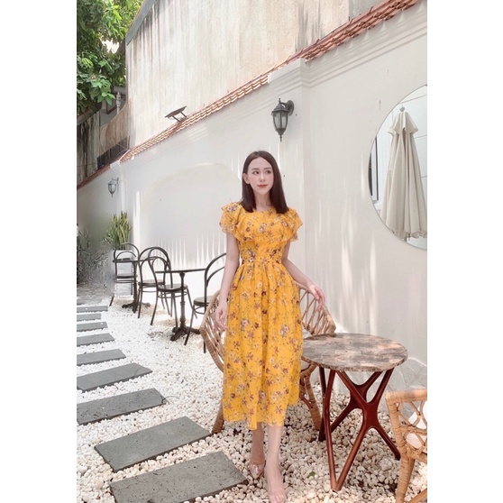 ĐẦM HOA NHÍ VIỀN BẺO MIDI XOÈ XD