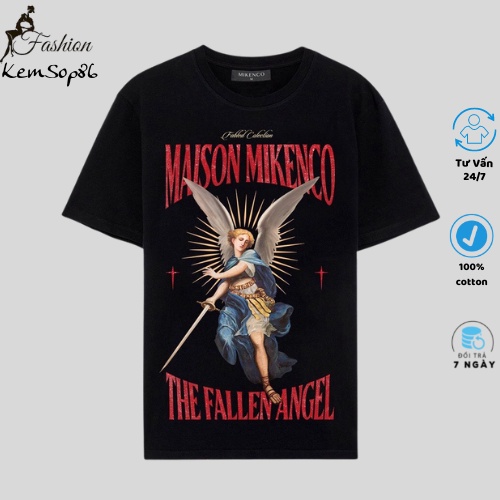 Áo Thun Tay Lỡ , Áo Phông MIKENCO THEFALLEN ANGEL Unisex Nam Nữ Form Rộng Hót Nhất 2022.