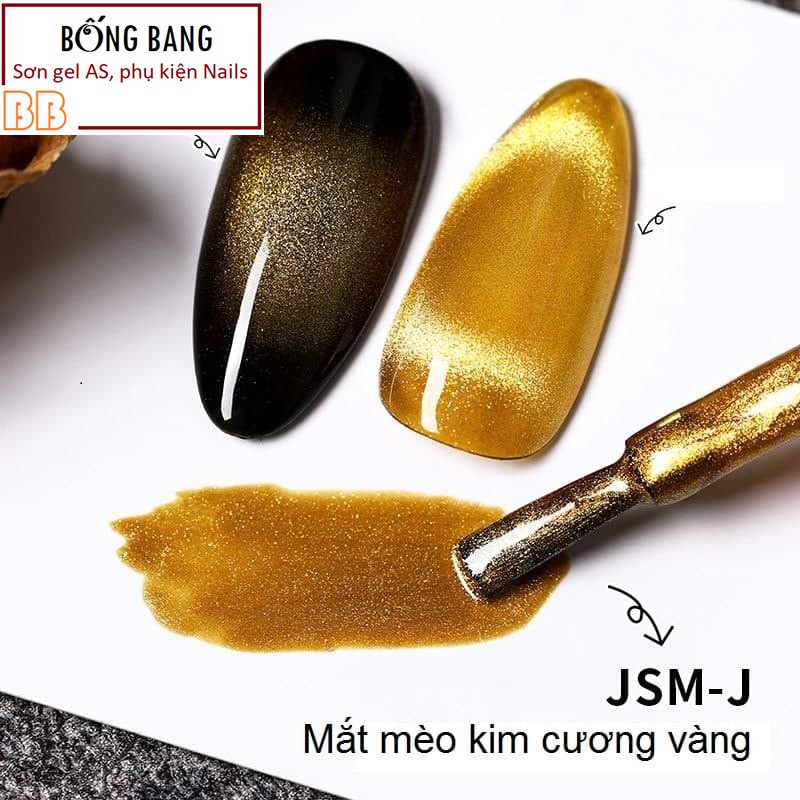 Mắt mèo kim cương Bạc- Vàng ( mã JSM)