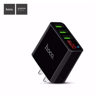 Cốc sạc nhanh Hoco C15 3 cổng USB có đèn led