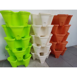 [GIÁ HỦY DIỆT] combo 4 Chậu trồng cây xếp tầng, tháp trồng cây nhiều tầng