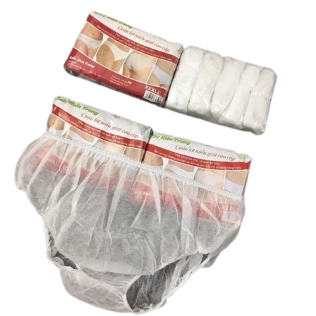 5 chiếc quần lót giấy cao cấp Baby Hiền Trang hàng công ty freesize cho mẹ 45-70 kg