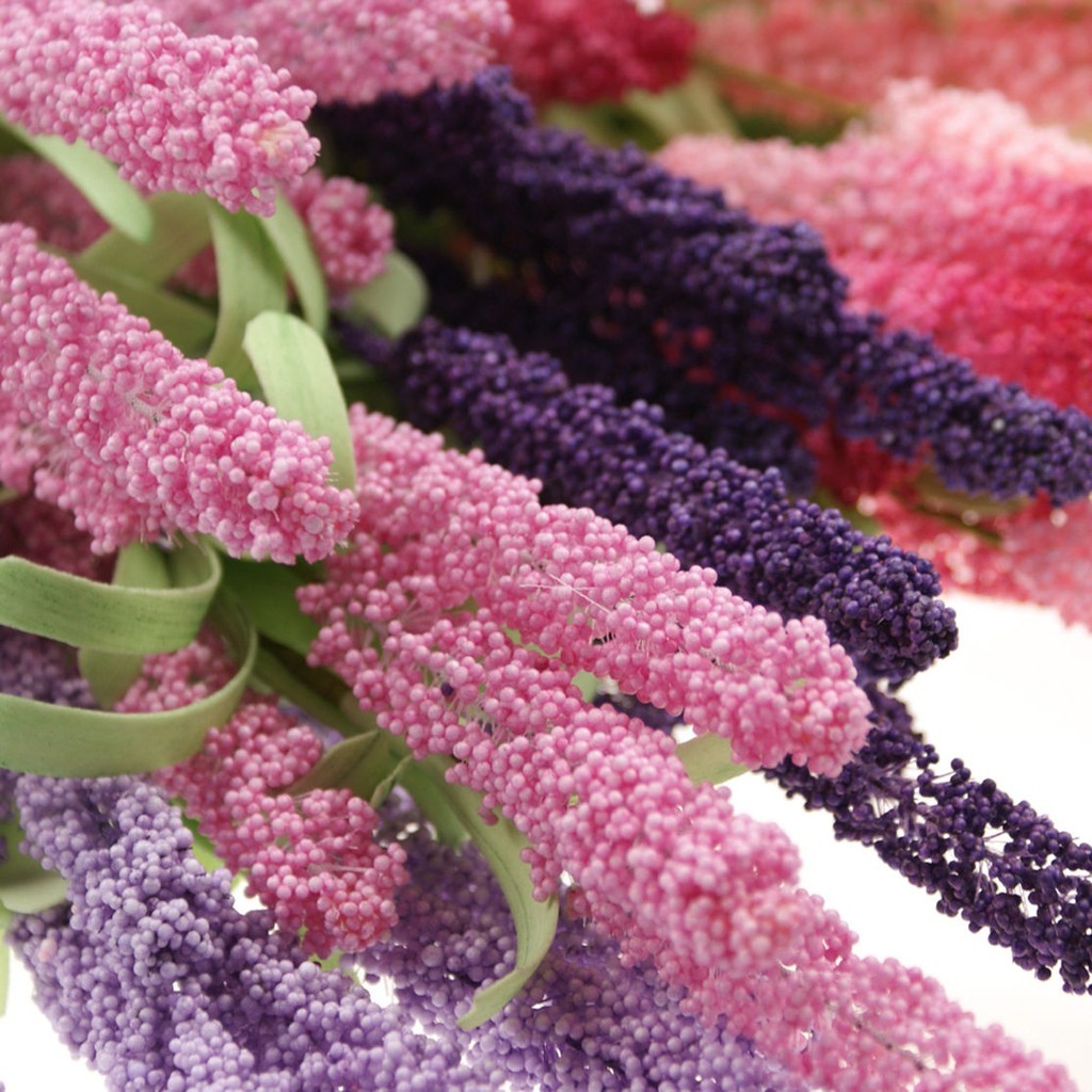 12 Heads Artificial Lavender Flowers Leaves Bouquet Yard Home Garden Décor
