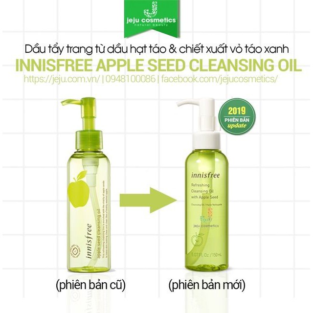 Dầu Tẩy Trang Táo Xanh Innisfree Apple Seed Cleansing Oil