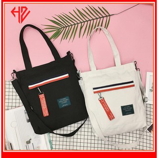 [GIÁ SỐC] TÚI TOTE ĐEO CHÉO LIVING 2IN1 SỌC NGANG 3 MÀU CÓ TUA CỰC ĐẸP Obito Store