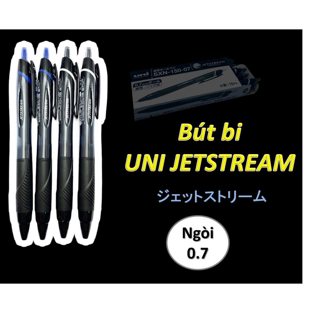 [HOT] Bút bi Nhật Bản Uni Jetstream cỡ ngòi 0.5mm & 0.7mm