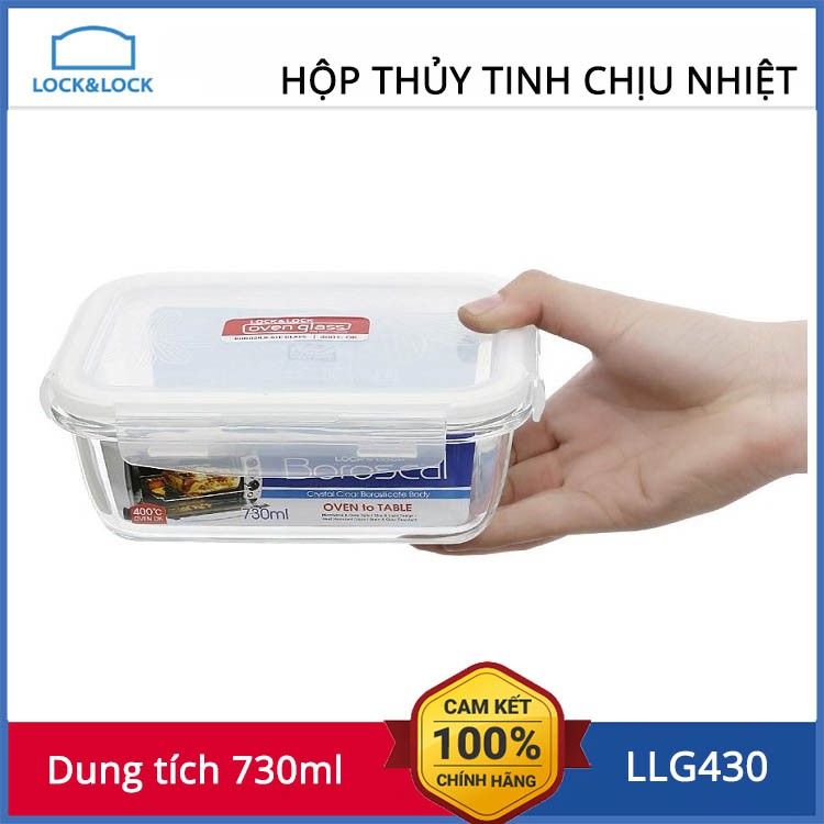 Hộp Thuỷ Tinh 730ml Lock&amp;Lock Boroseal LLG430