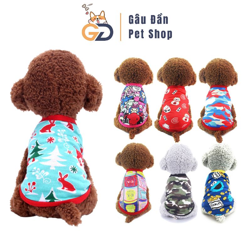 Áo Chó Mèo - Áo Hè Cho Thú Cưng Nhiều Họa Tiết