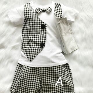 Bộ giả vest bé trai;