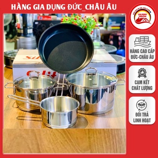Bộ nồi Silit Alicante 4 món, thép không gỉ Cromagan 18/10 - hàng Đức