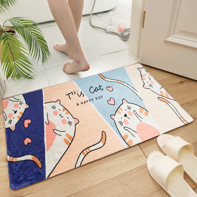 Thảm chùi chân, thảm lau chân bọt biển thấm nước chống trơn trượt kích thước 60x40cm 12mm siêu bền