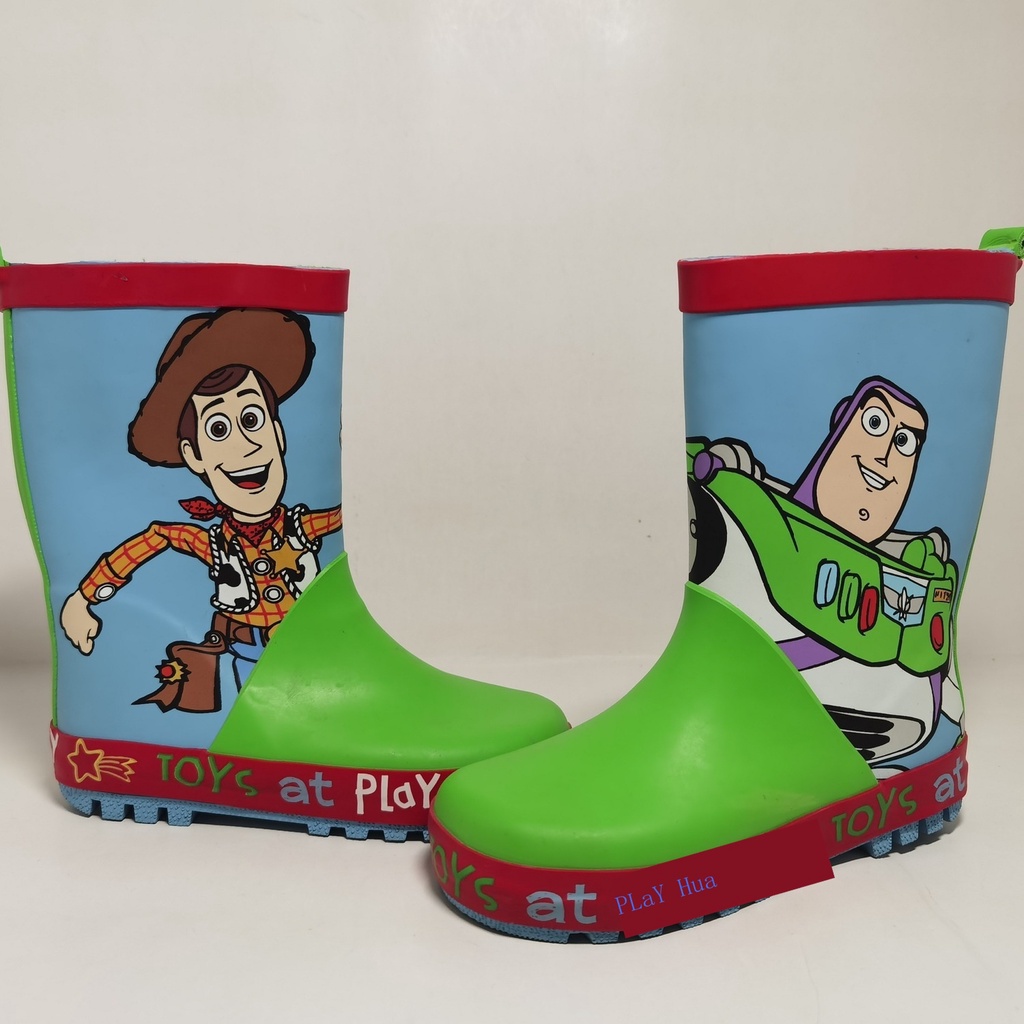Giày Bốt Đi Mưa Chống Trượt Không Thấm Nước In Hình Buzz Lightyear Cho Bé Gái