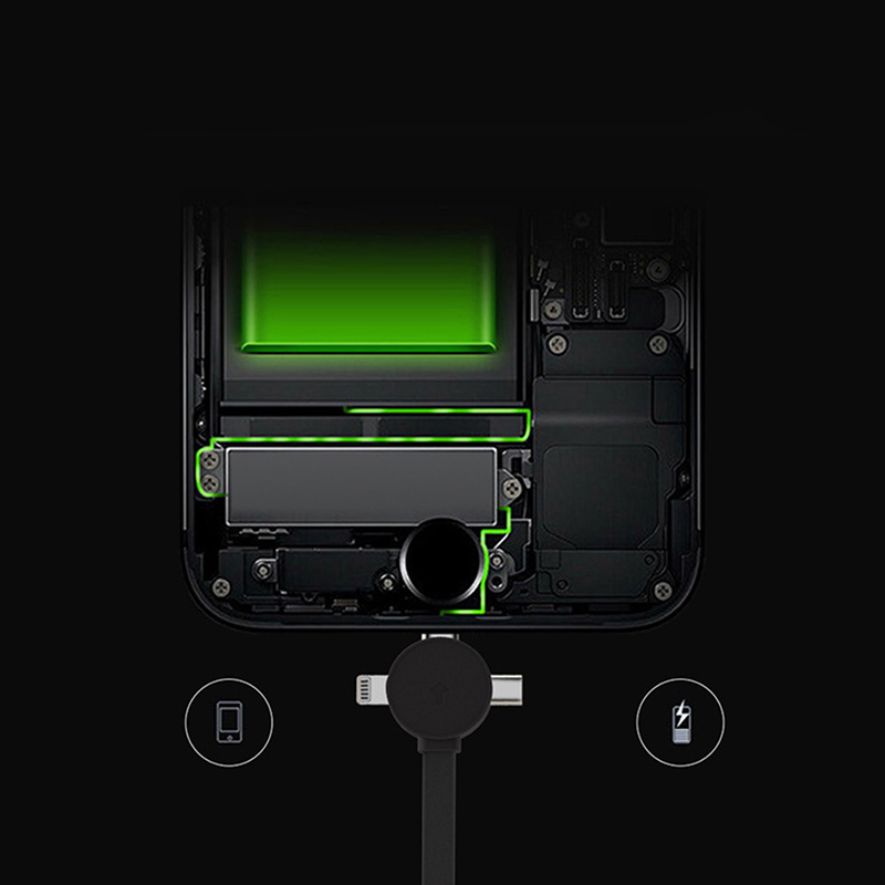 IPHONE Dây Cáp Sạc Dữ Liệu Micro Usb Type-C 3 Trong 1 Có Thể Thu Gọn Tiện Dụng 0319 | BigBuy360 - bigbuy360.vn