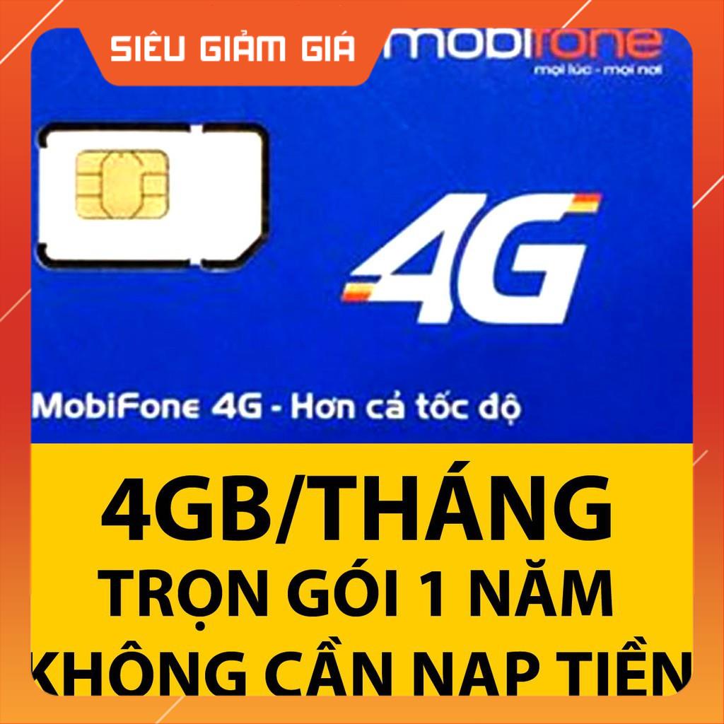 Sim 4G Mobifone trọn gói 1 năm không nạp tiền MDT250A (Mạnh như Sim 4G Viettel và Sim Vinaphone 4G)