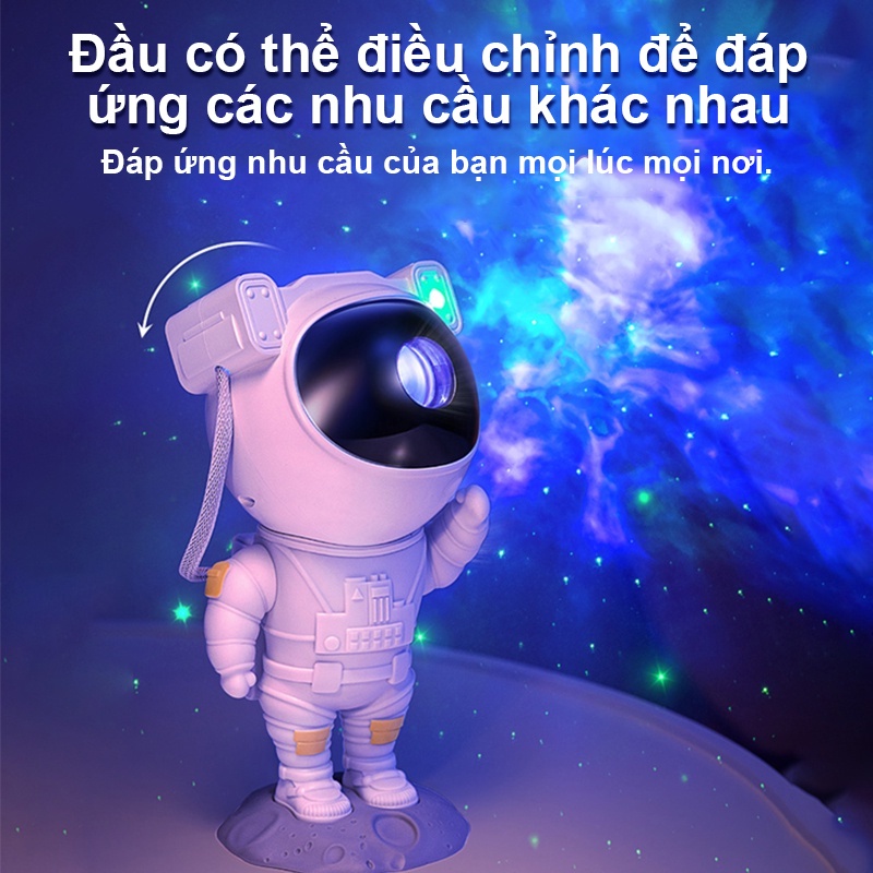 LM đèn phi hành gia,đèn chiếu sao,đèn ngủ decor phòng,đèn laser phòng bay,Tầm nhìn 3D đầy màu sắc