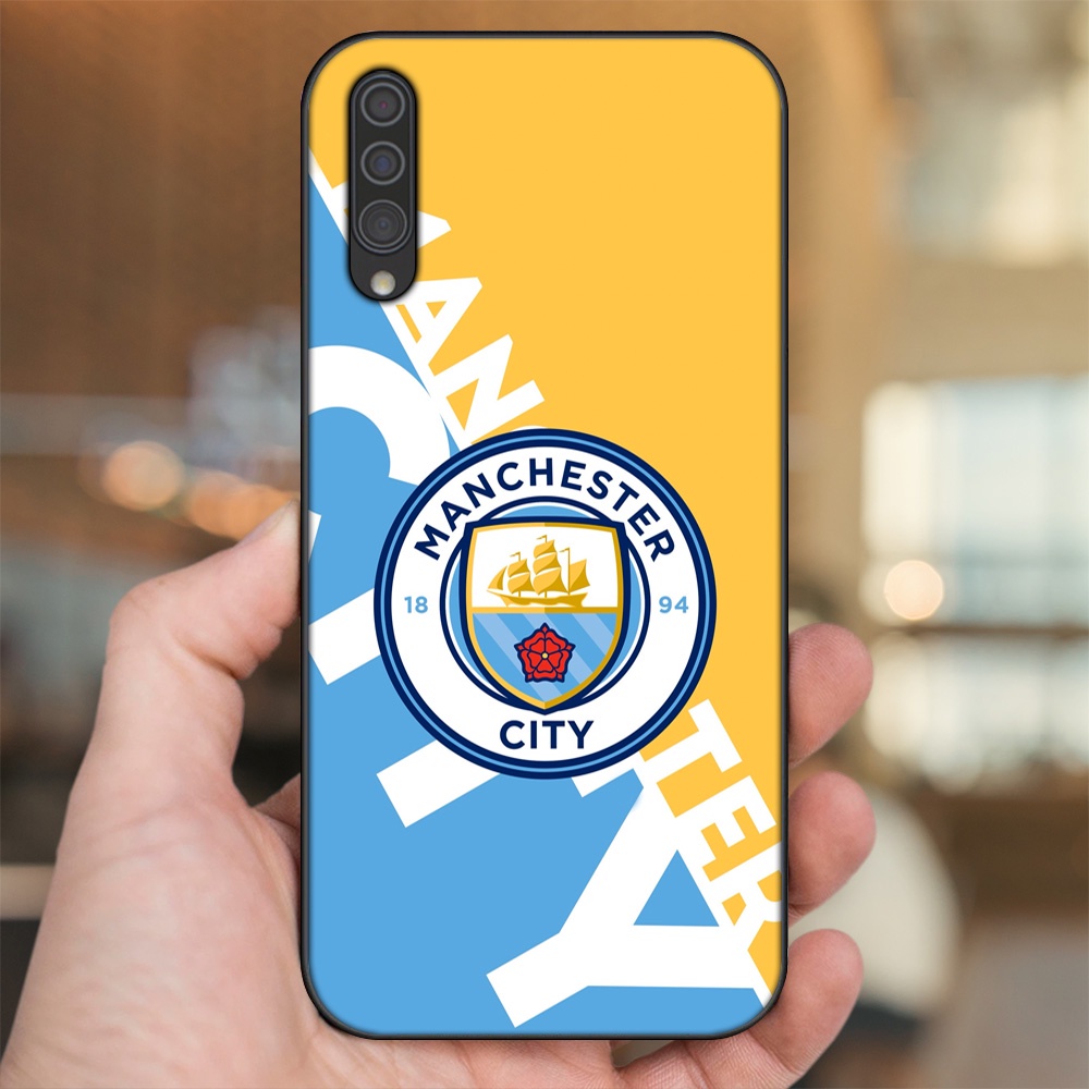 Ốp lưng Samsung A30S, A50, A50S, A70, A70S viền đen in hình Manchester City MC
