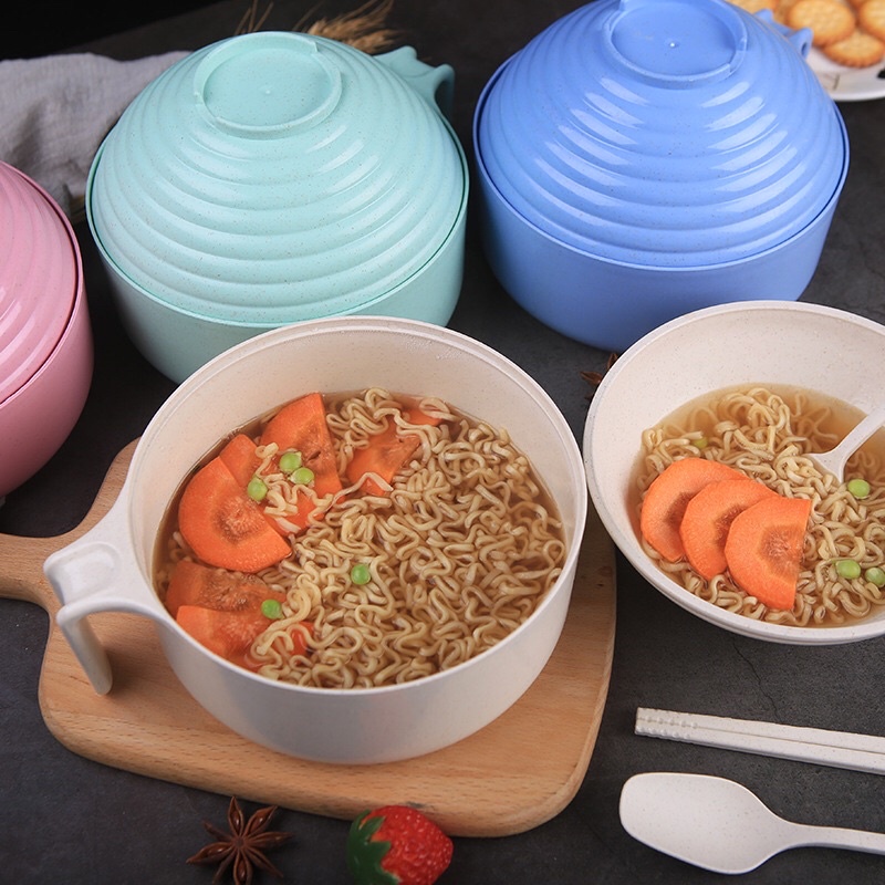 SET TÔ MUỖNG ĐŨA  LÚA MẠCH CHO VĂN PHÒNG - SET ĂN MÌ TIỆN LỢI 5 MÓN | BigBuy360 - bigbuy360.vn