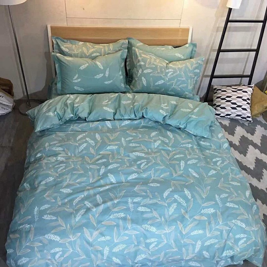 (Giá sốc)  Bộ 5 Món Vỏ Chăn Ga Gối Coton poly cao cấp Gấu cheerful (mền mỏng không kèm ruột, có khóa kéo) Được chọn mẫu