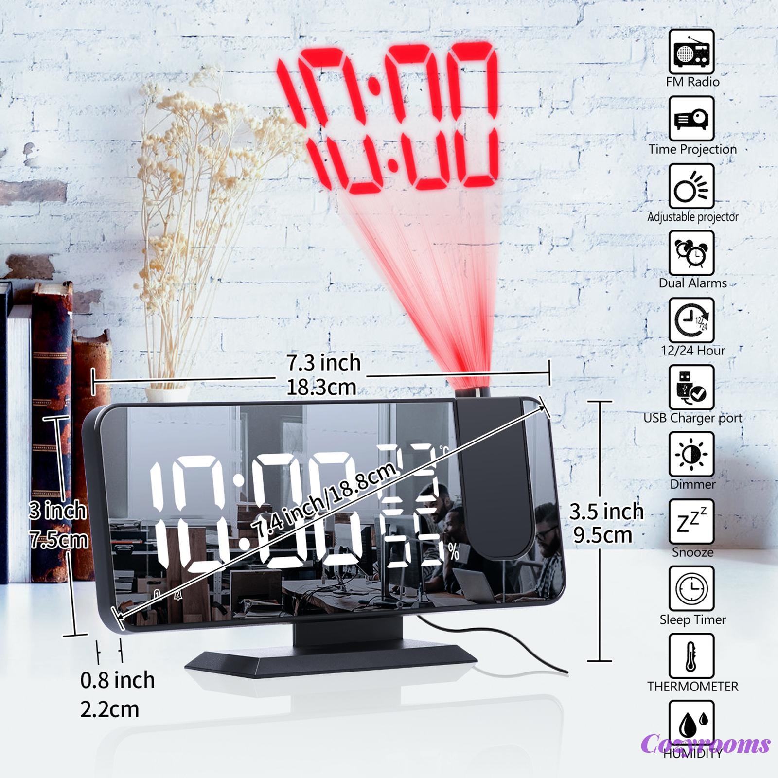 Đồng Hồ Báo Thức Hiển Thị Màn Hình Lcd Dùng Cho Phòng Ngủ