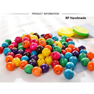 50gr hạt gỗ tròn nhiều màu