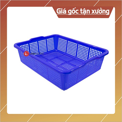 Rổ nhựa chữ nhật dài 48,5cm rộng 39cm cao 13cm có sẵn hàng số lượng lớn