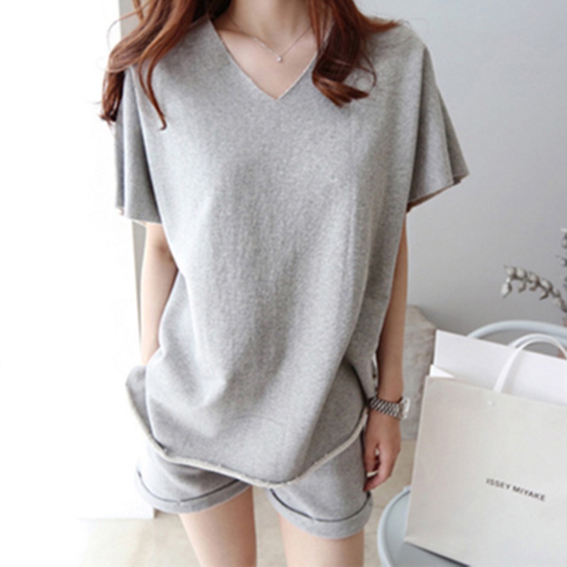 Bộ Trang Phục Hai Mảnh Áo Thun Tay Ngắn Dáng Rộng Cỡ Lớn Phong Cách Mùa Hè Mới Dành Cho Bạn Nữ C8550