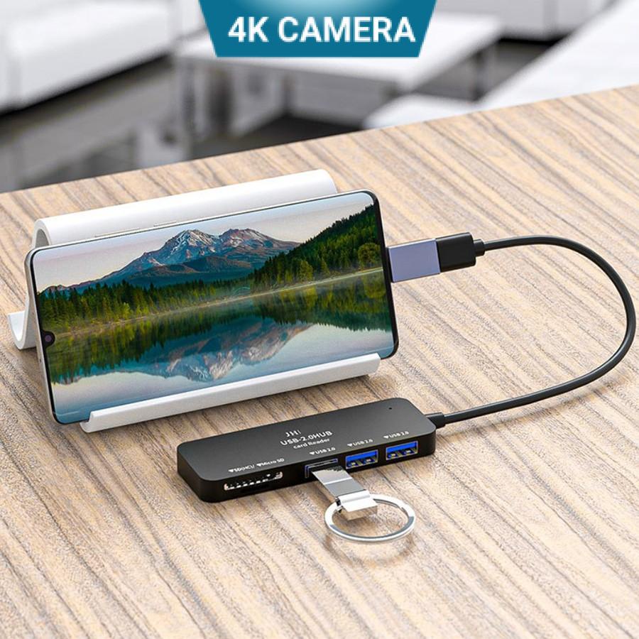 Bộ chia cổng usb kiêm đầu đọc thẻ nhớ SD đa năng chính hãng