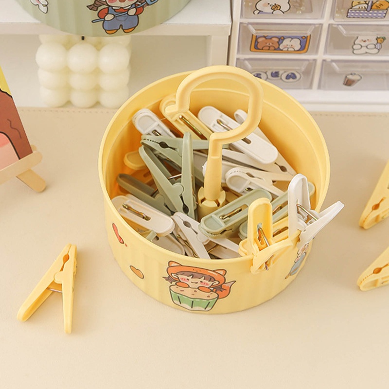 Set 24 Kẹp Quần Áo Chống Trượt Kèm Hộp Đựng