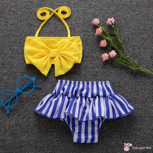 Đồ Tắm 2 Mảnh Cột Nơ Cho Bé Gái